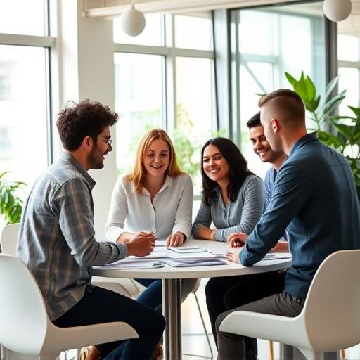 InterviewPro team collaborating in a modern office space